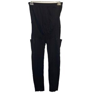 Preggo Leggings High Rise BLACK Snapback Postpartum Leggings Pockets  Sz XL/XXL